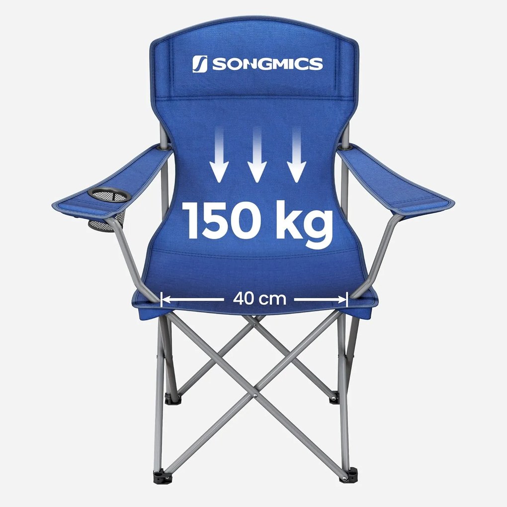 Set 2 ks kempingových židlí Glur modrý