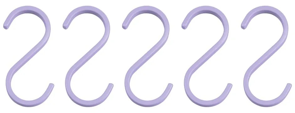 Fialové závesné kovové háčiky v súprave 5 ks Hang-it – Mette Ditmer Denmark