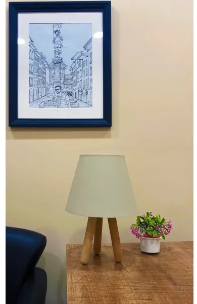 Stolná lampa WOOD 1xE27/60W/230V béžová