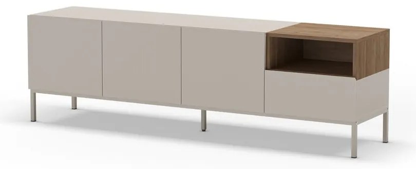 Krémový TV stolík 180x55 cm Cailin – Marckeric