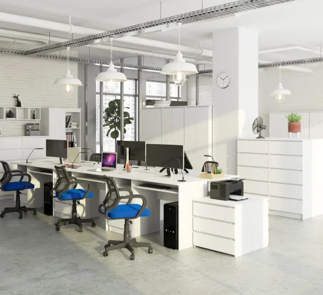 Kancelársky stôl CLP 135 cm biely