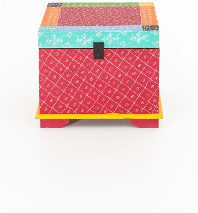Úložný box z akáciového dreva WOOX LIVING India Colore
