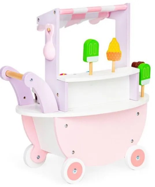 ECOTOYS Drevené edukačné chodítko Ice Cream