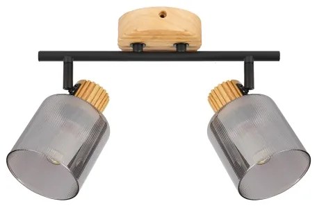 Brilagi - Bodové svietidlo HYGGE 2xE14/15W/230V kaučukovník/dymová