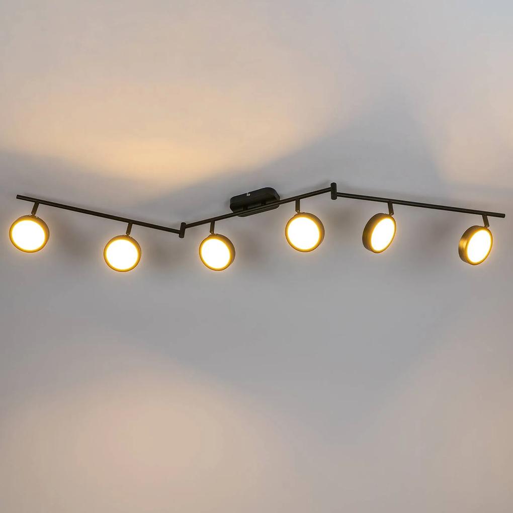 Lindby Neros bodové LED svetlá, CCT, čierna, 6-pl.