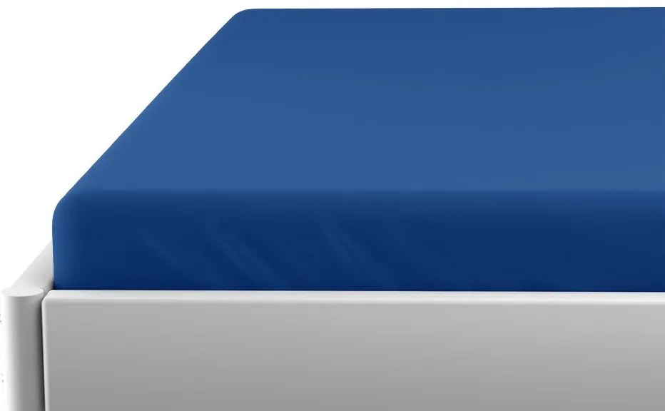 Jersey plachta do detskej postieľky EXCLUSIVE tmavo modré 60 x 120 cm