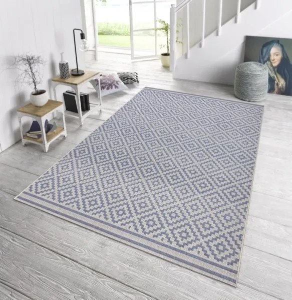 Hanse Home, Kusový koberec Meadow 102464 – na von aj na doma, 240x340, modrá, chodba / predsieň