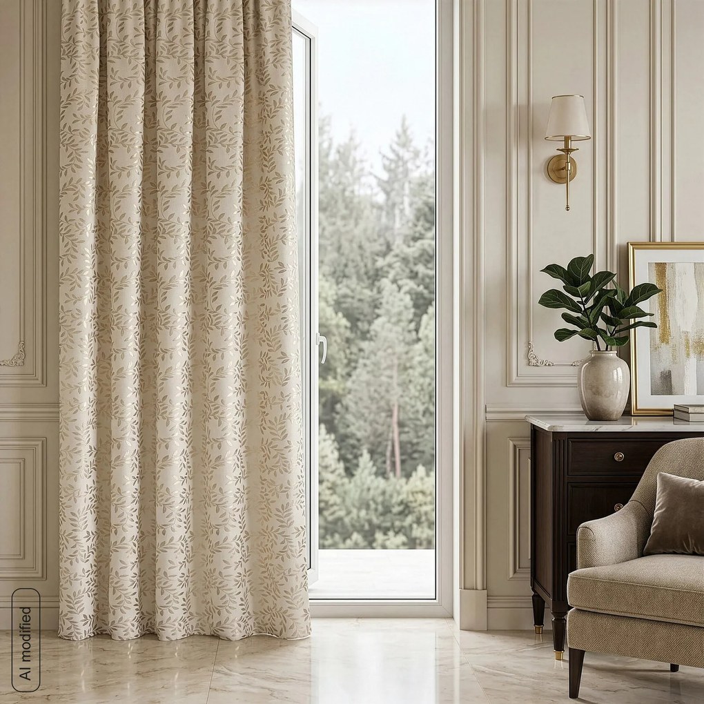 ZÁVES NA PÁSKE JACKLYN 140X270 CM VZOROVANÁ