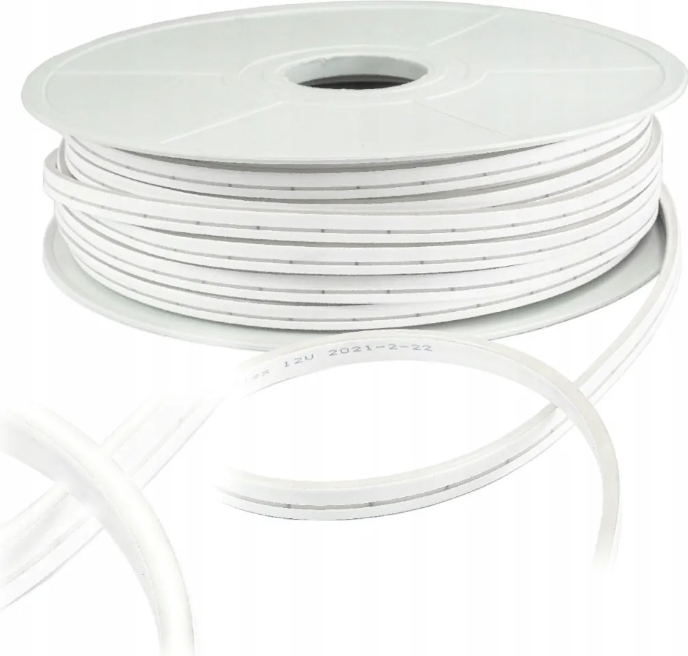 LED pásik 12V vodeodolný 50m NEON 8W/m neutrálna farba - estetický flexibilný tesný