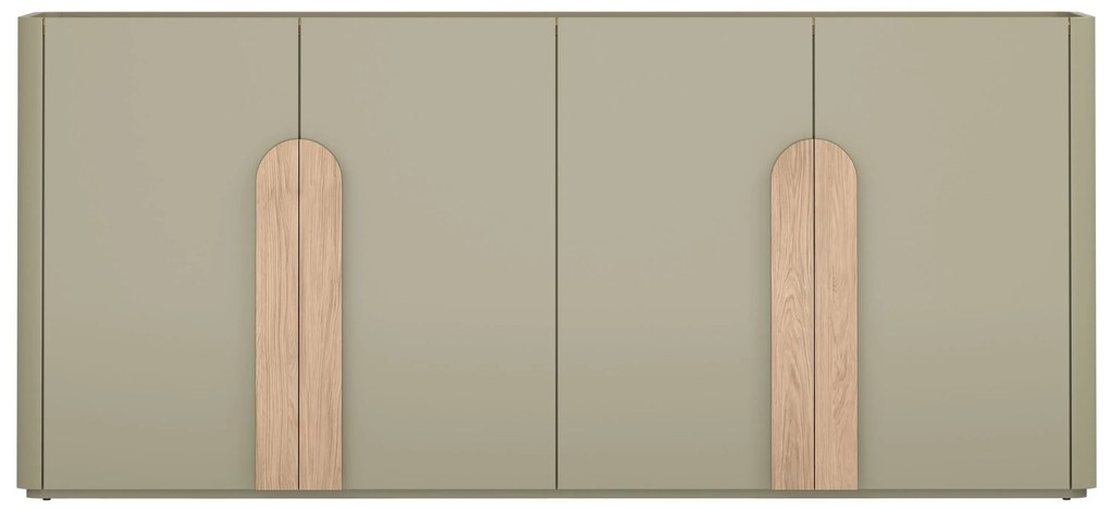 Komoda Amilio 200 cm - eukalyptus / dub baltic dune / dub prírodný