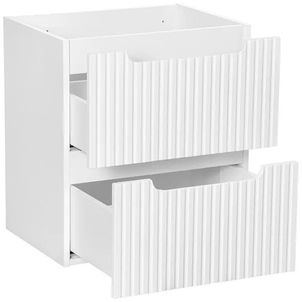 Závěsná skříňka Nova White Gaja I s deskou a umyvadlem 50 cm bílá/dub evoke