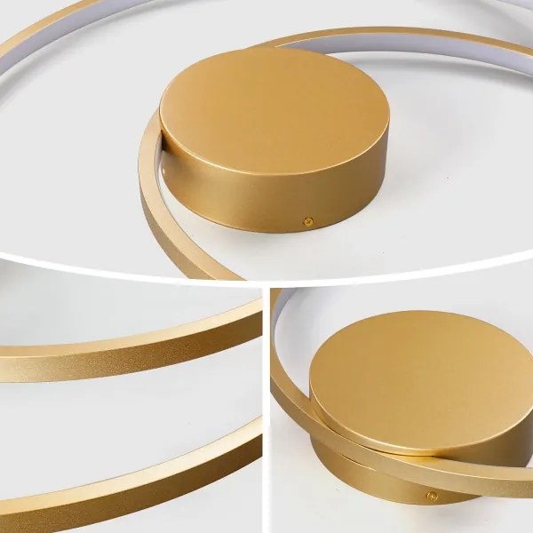 Brilagi-LED Stmievateľné stropné svietidlo TWISTER LED/105W/230V pr. 100 cm zlaté+DO