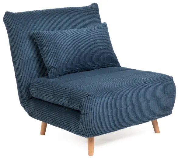 Pohovka SOLACE rozkladacia, menšestrová námornícka modrá 871615