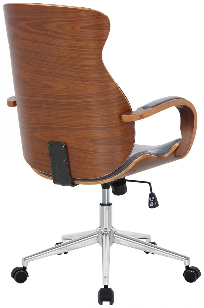 Design-Shop Kancelárska stolička Melilla - drevo orech - Sivá