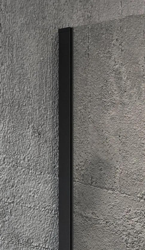 Gelco, VARIO BLACK jednodielna sprchová zástena na inštaláciu k stene, matné sklo, 1000 mm, GX1410GX1014