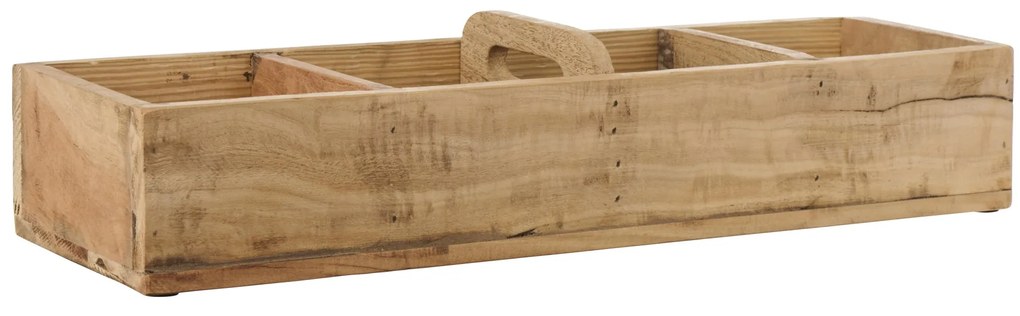 Ib Laursen Drevený box s uchom Unique 60 cm – 4 priehradky