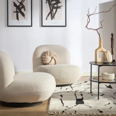 Otočné kreslo VIZZO svetlobéžové