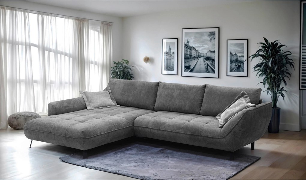 XXXLutz ROHOVÁ SEDAČKA, textil, antracitová MID.YOU - Sedačky - 000694007807