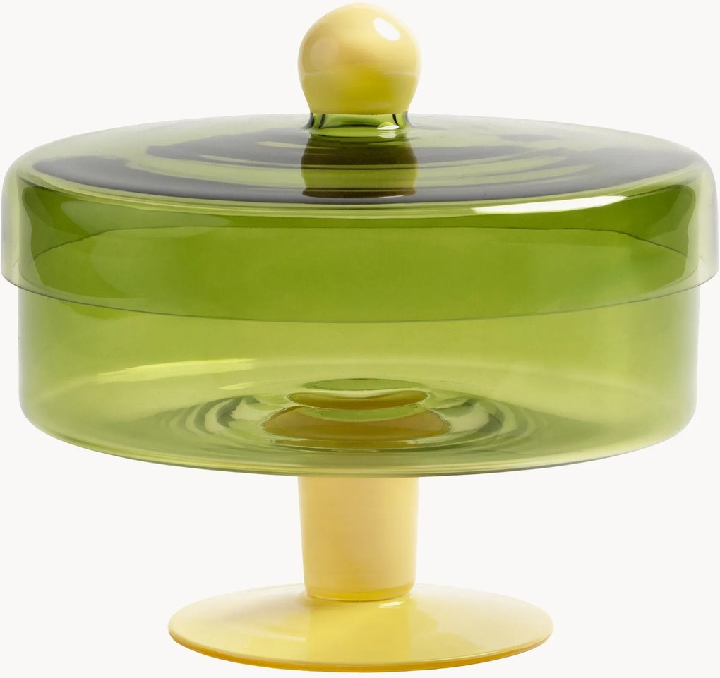 Ručne vyrobená sklenená úložná dóza Duo