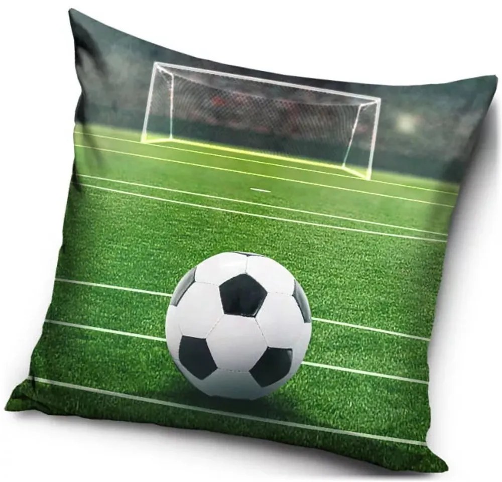 Mikroplyšový vankúš s futbalovou loptou - 40 x 40 cm