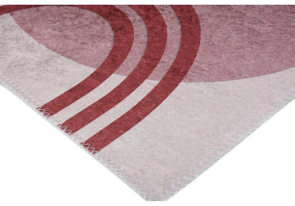 Červeno-biely umývateľný koberec 120x180 cm - Vitaus