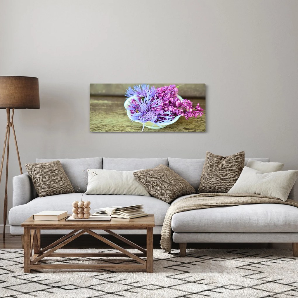 Obraz - fialová rastlinka (120x50 cm)