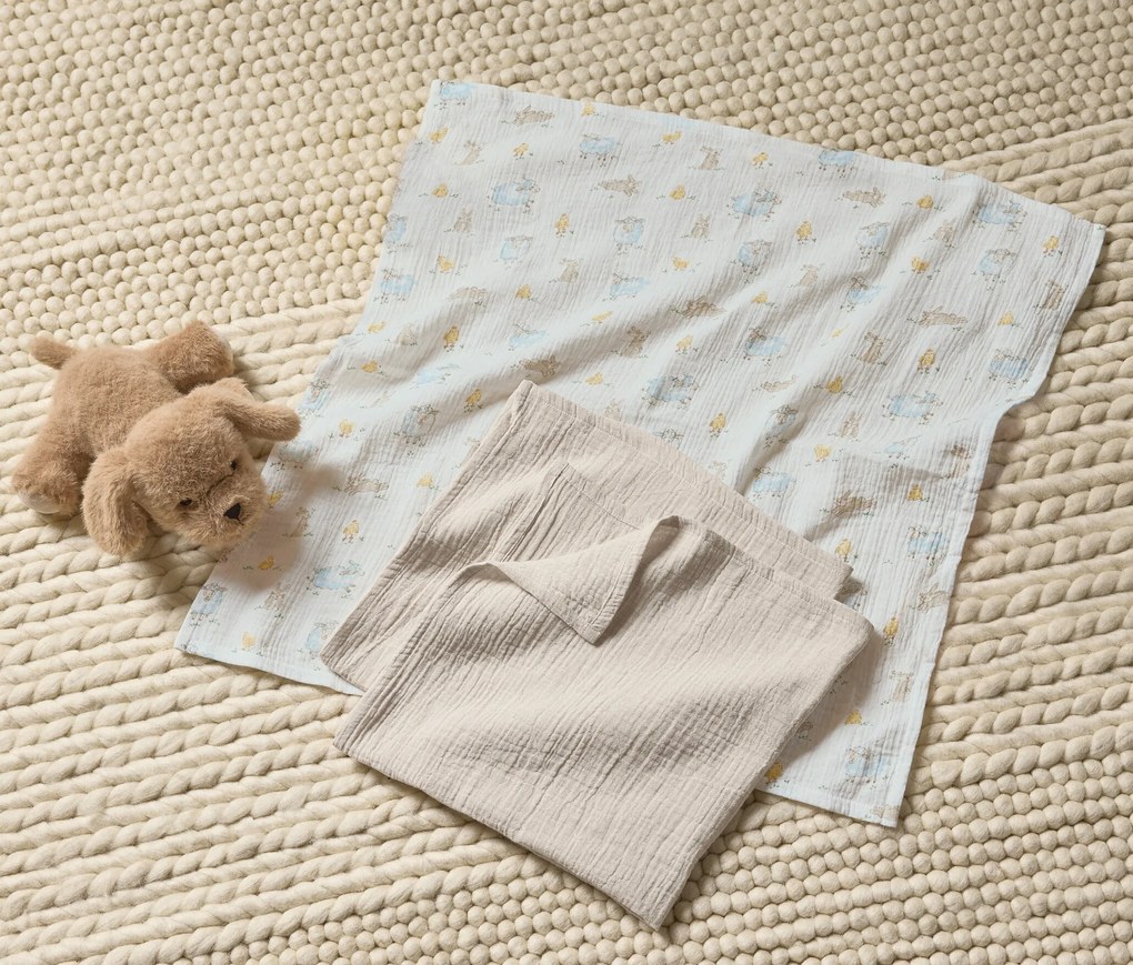 Mušelínové uteráky pre bábätká, 3 ks