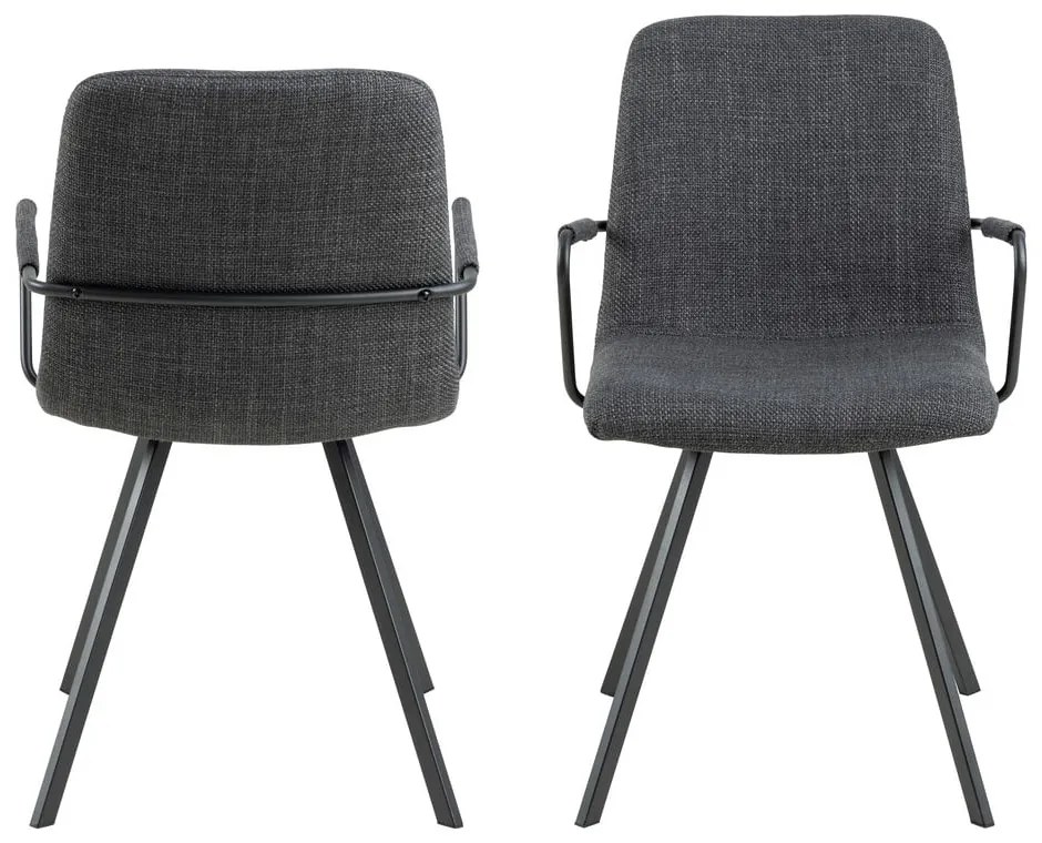 Tmavosivé jedálenské stoličky v súprave 2 ks Selina – Actona
