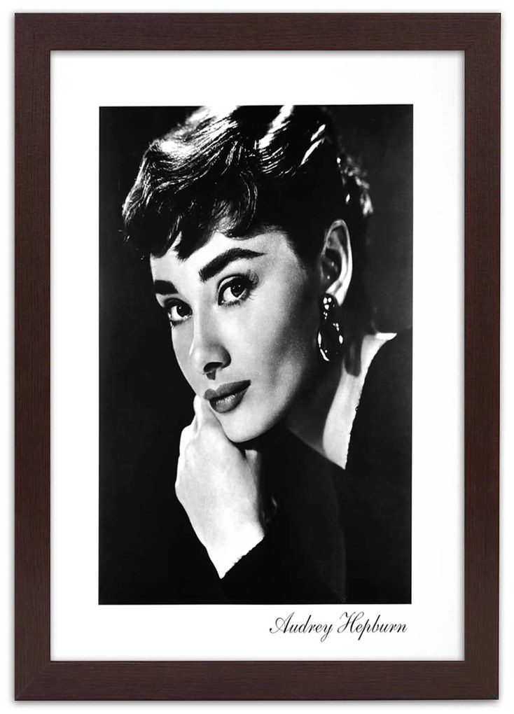 Gario Plagát Portrét Audrey Hepburn Farba rámu: Bez rámu, Rozmery: 20 x 30 cm