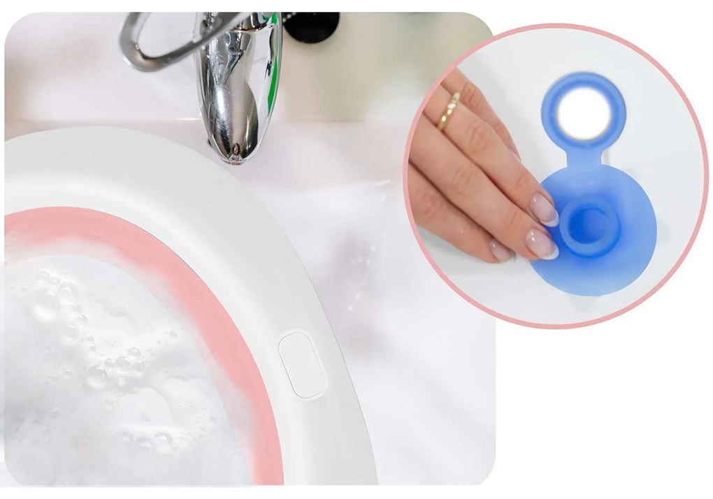 Ricokids Detská vanička s teplomerom RK-282 biela a ružová