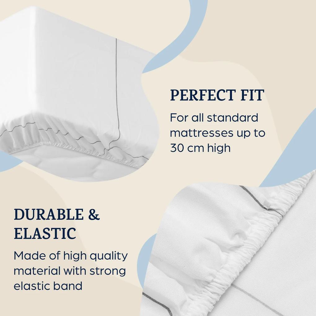 Soft Wonder-Edition, elastická plachta na posteľ, 180 – 200 × 200 cm, mikrovlákno