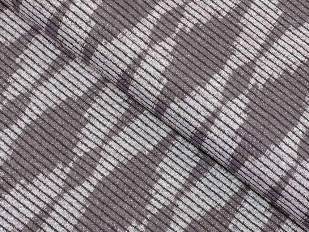 Biante Dekoračný obdĺžnikový obrus Leona LN-047 Svetlo sivé obrazce a pásiky 100x140 cm