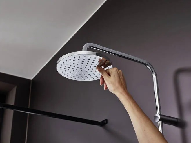 Hansgrohe Vernis Blend, Sprchový/vaňový systém, termostatický, hlavová sprcha + ručná sprcha, chróm, HAN-26274000