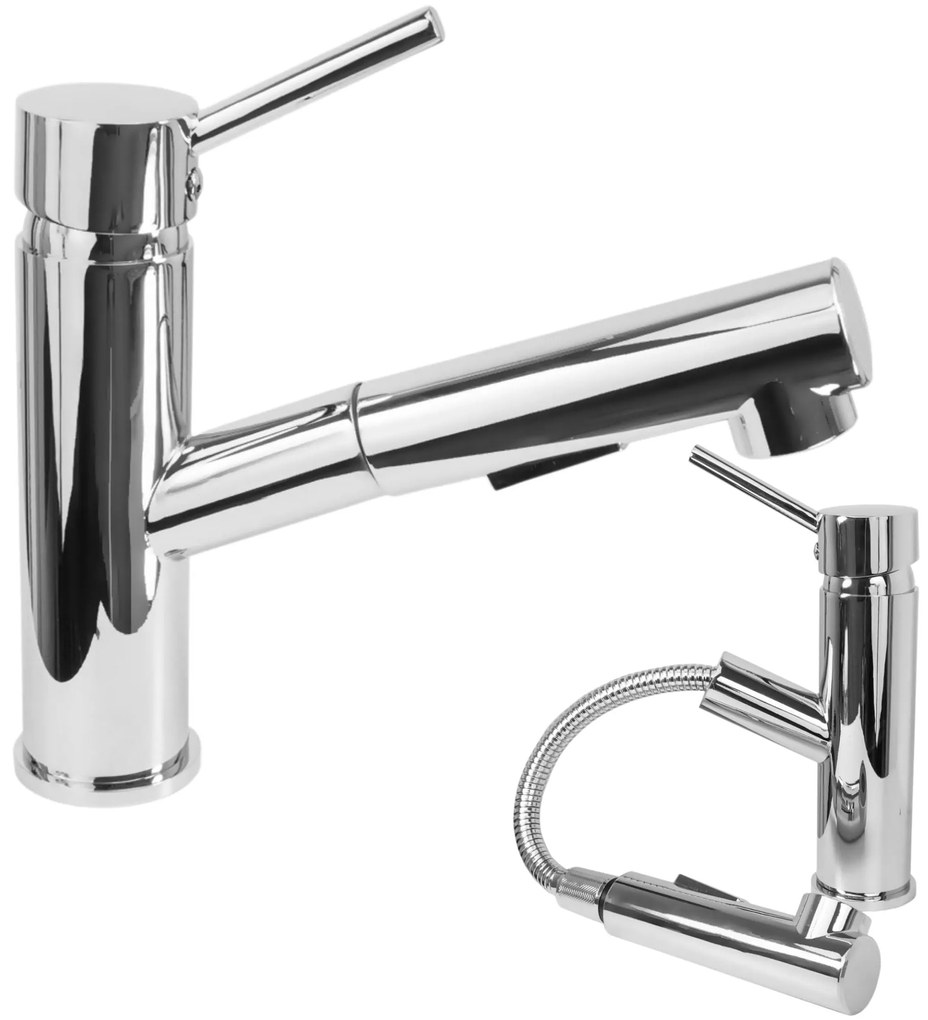 Gamma Cado, stojanková drezová batéria s výsuvnou výlevkou, chrómová, GMA-BCO-CH