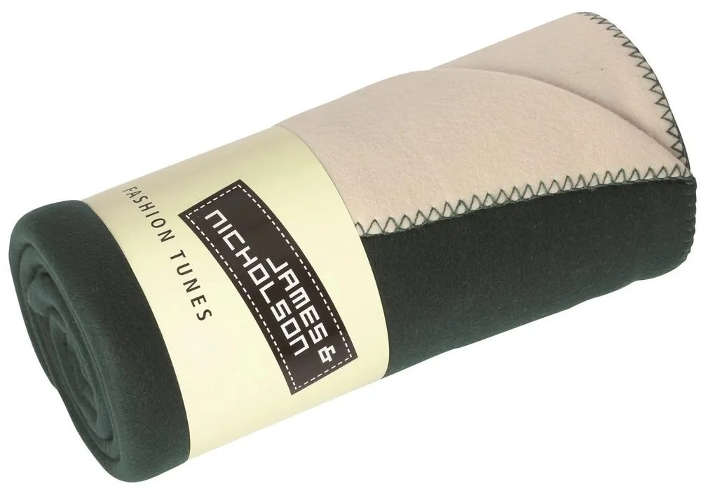 James & Nicholson (Daiber) Fleece deka 150x170 cm JN952 - Hnedá / smotanová | 150 x 170 cm