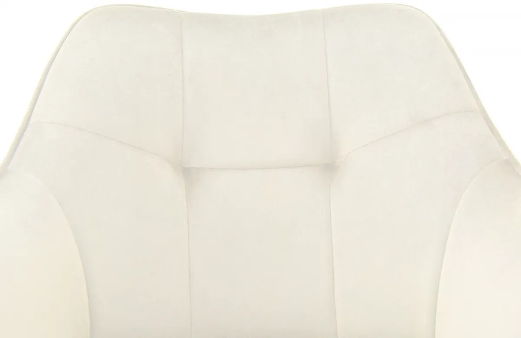 Jedálenská stolička Scott - zamat - Krémová