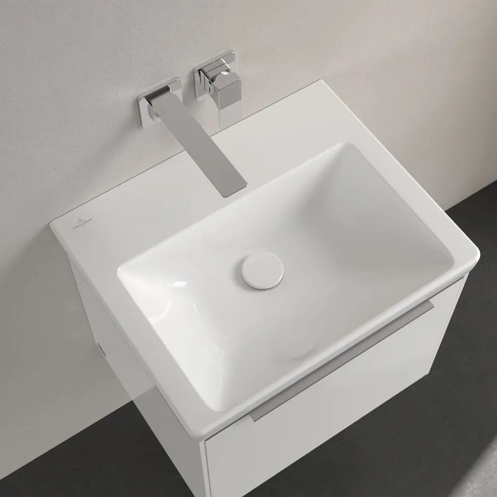 VILLEROY &amp; BOCH Subway 3.0 umývadlo na skrinku bez otvoru, bez prepadu, 550 x 440 mm, biela alpská, 4A70F601