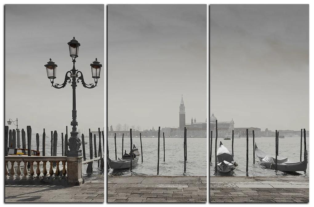 Obraz na plátne - Veľký kanál a gondoly v Benátkach 1114QB (120x80 cm)