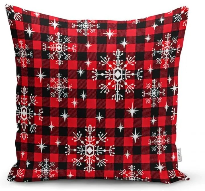 Súprava 4 vianočných obliečok na vankúš a behúň na stôl Minimalist Cushion Covers Christmas Tartan