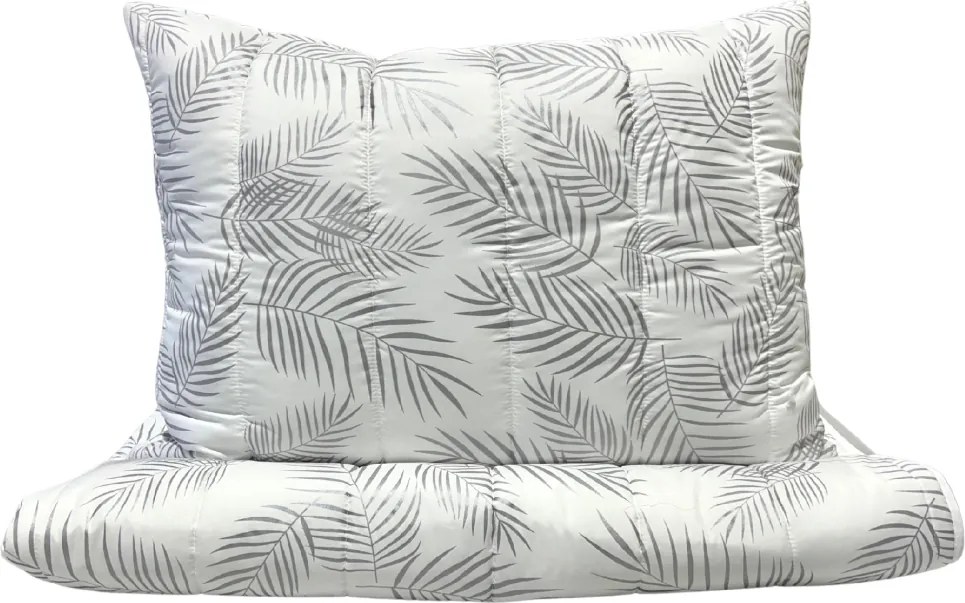 Set paplón + vankúš Elegantné listy 140x200/70x90 cm – mikrovlákno, duté vlákno, celoročné použitie