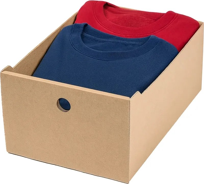 KARTON PAK Úložné boxy na oblečenie, organizéry do skrine EKO KARTON 27x40x21 - zásuvka