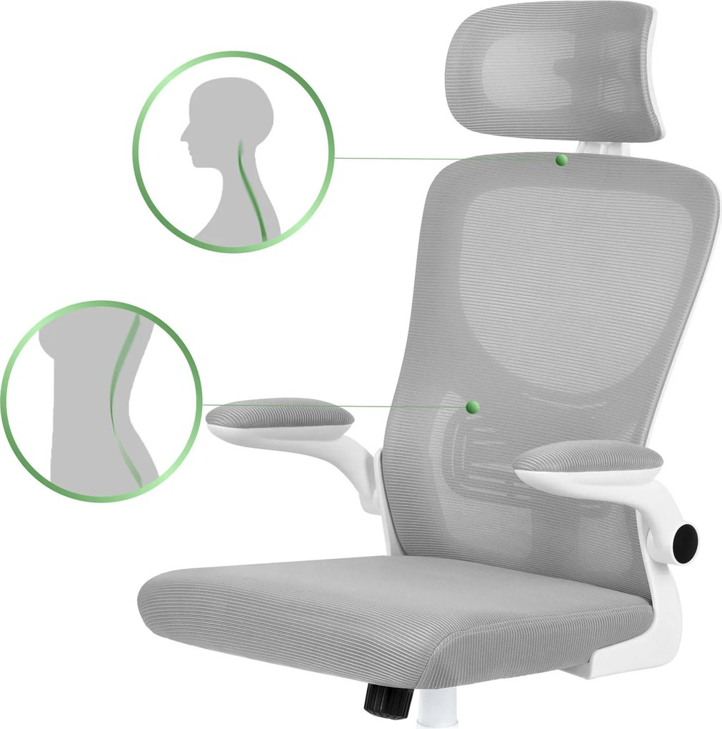 Kancelárska stolička mikrosieťová Sofotel Brass - sivá