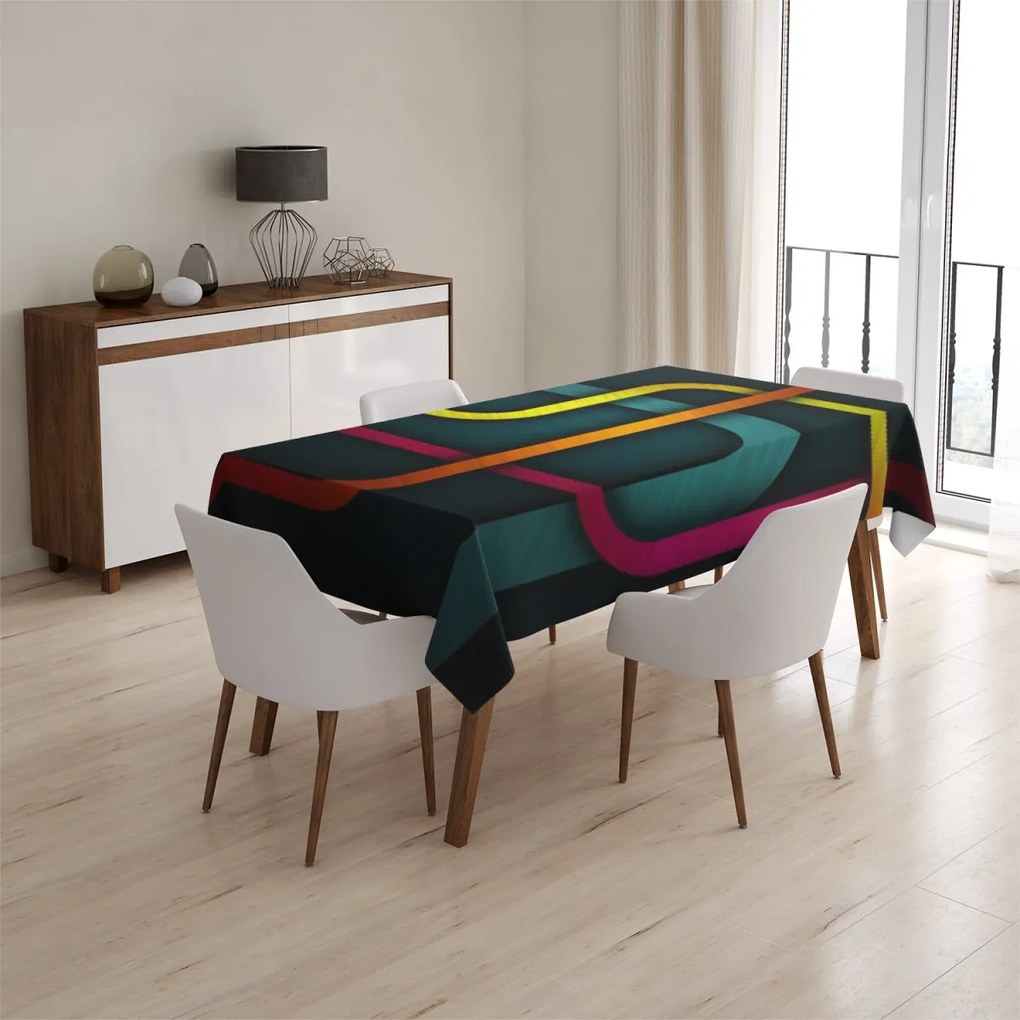 Sablio Obrus Farebné čmáranice - 90x90 cm