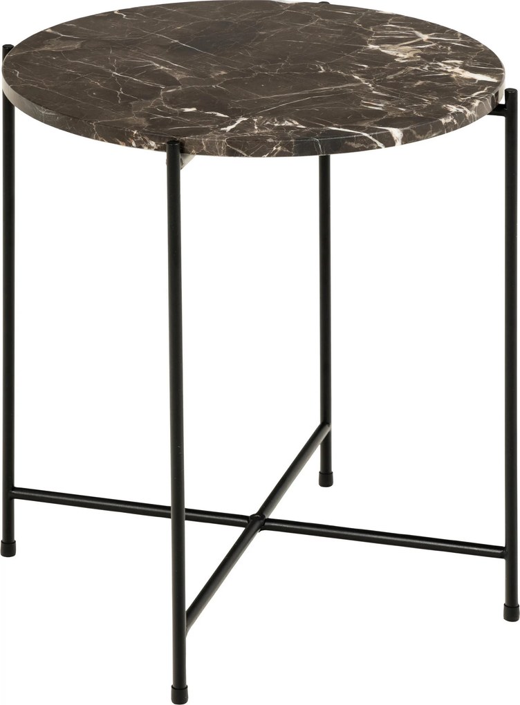 XXXLutz PRÍRUČNÝ STOLÍK, hnedá, tmavohnedá, kameň, 42/42/45 cm - Online Only obývacie izby - 001749084606