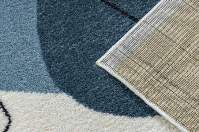 Koberec FUSION 7158 biely / žltý / modrý