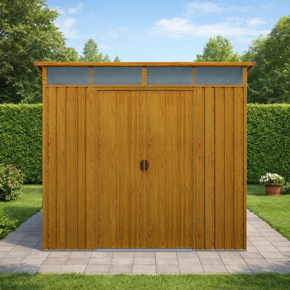 Záhradný domček BestBerg ZD-808RW / 5,6 m² / 236 × 238 × 203 cm / dekor dreva