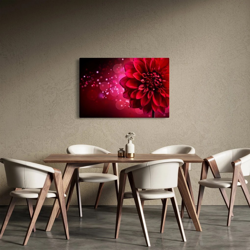 Obraz červené kvety (90x60 cm)