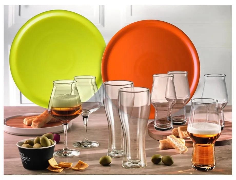 Oranžový porcelánový tanier na pizzu Brandani Pizza, ⌀ 31 cm