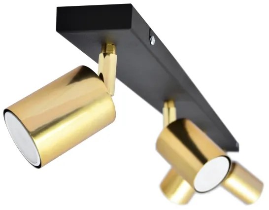 LED Bodové svietidlo TUNE 4xGU10/4,8W/230V zlatá/čierna