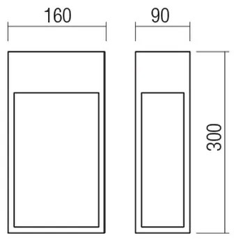 Redo 90604 - LED vonkajšie nástenné svietidlo STAND LED/20W/230V IP65 hnedé